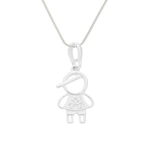 Colar Menino com Zircônia em Prata 925